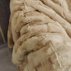 Throw Blanket Dual-Layer Faux Mink & Microfiber Machine Washable