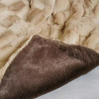 Throw Blanket Dual-Layer Faux Mink & Microfiber Machine Washable