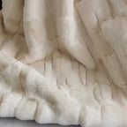 Throw Blanket Dual-Layer Faux Mink & Microfiber Machine Washable