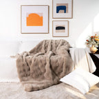 Throw Blanket Faux Fur Double-Lined All-Season