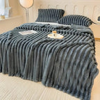 Throw Blanket Flannel Plush Lightweight & Portable