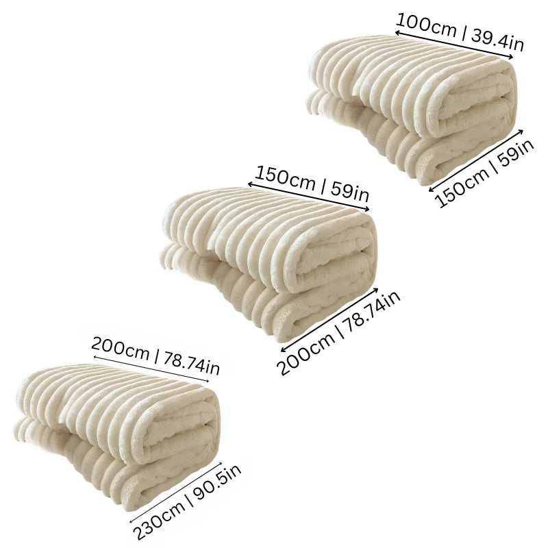 Throw Blanket Flannel Plush Lightweight & Portable