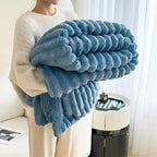 Throw Blanket Flannel Plush Lightweight & Portable