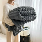 Throw Blanket Flannel Plush Lightweight & Portable