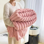 Throw Blanket Flannel Plush Lightweight & Portable