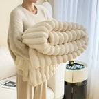 Throw Blanket Flannel Plush Lightweight & Portable