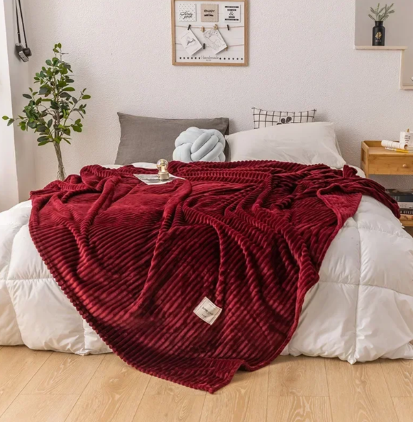 Throw Blanket Flannel Ultra-Soft & Breathable Machine Washable