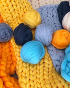 Throw Blanket Hand-Knitted Chunky Chenille Breathable Knit