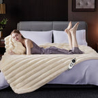Throw Blanket Heated Plush Faux Fur 12 Heat Settings
