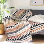 Throw Blanket Jacquard Boho Aztec Reversible