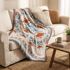 Throw Blanket Jacquard Boho Aztec Reversible