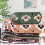 Throw Blanket Jacquard Boho Aztec Reversible