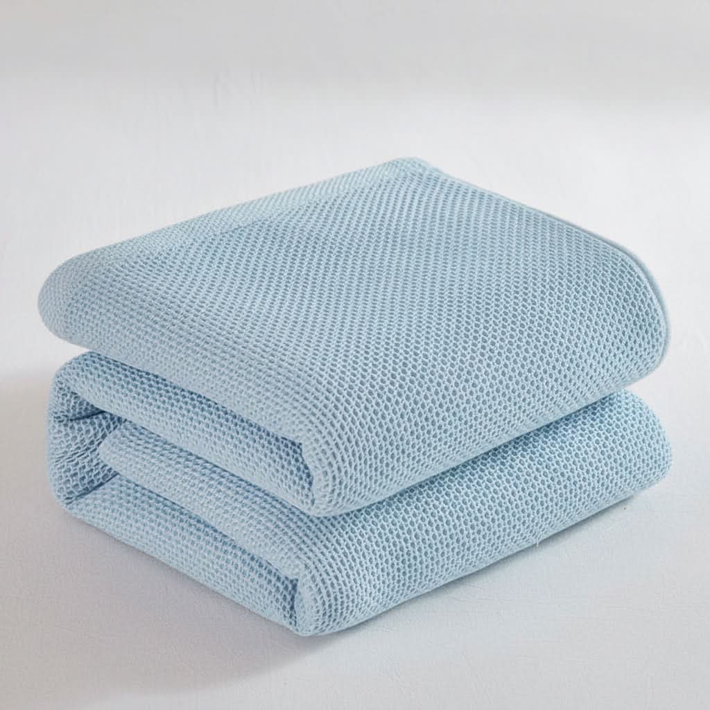 Throw Blanket Lightweight & Breathable Muslin Tassel Trim
