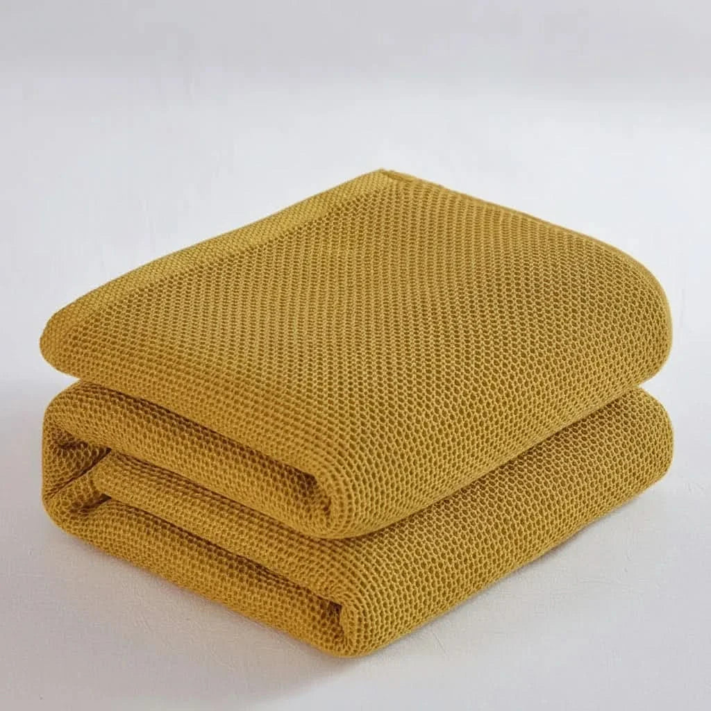 Throw Blanket Lightweight & Breathable Muslin Tassel Trim