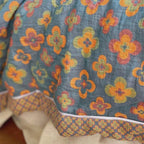 Throw Blanket Lightweight Quilted Retro Floral