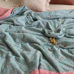 Throw Blanket Lightweight Quilted Retro Floral