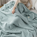 Throw Blanket Lightweight Waffle Weave Machine Washable