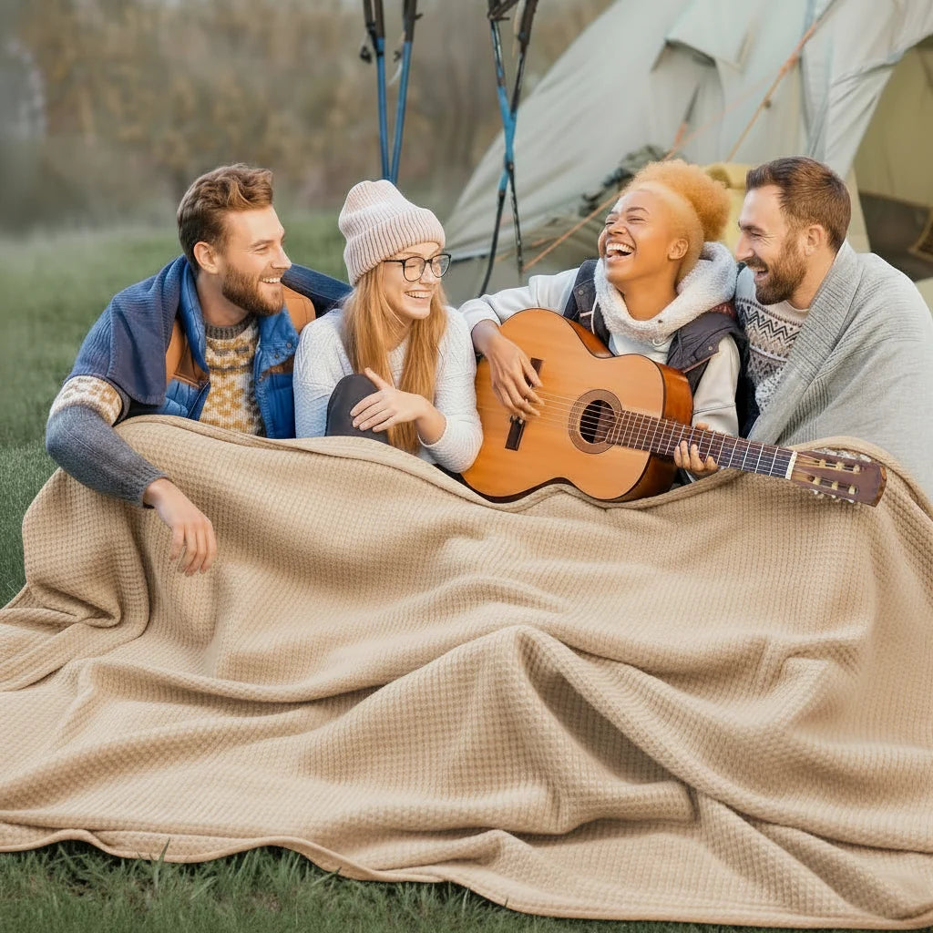 Throw Blanket Lightweight Waffle Weave Machine Washable