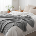 Throw Blanket Lightweight Waffle Weave Machine Washable