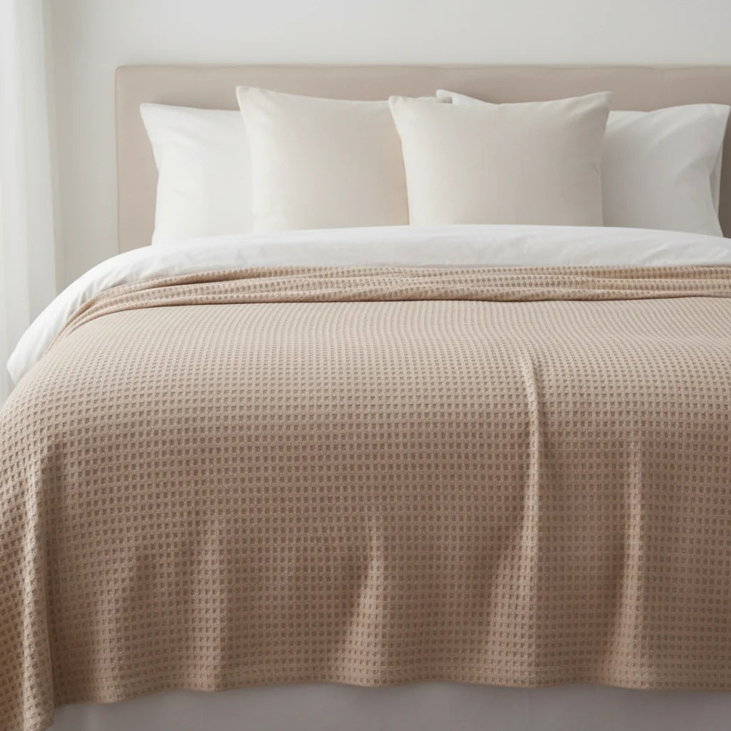 Throw Blanket Lightweight Waffle Weave Machine Washable