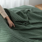 Throw Blanket Lightweight Waffle Weave Machine Washable