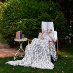 Throw Blanket Microfiber Checkerboard Jacquard & Anti-Pilling