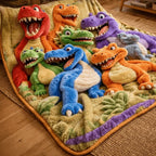 Throw Blanket Oversized Soft 3D Dinosaur Print