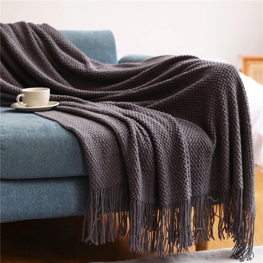 Throw Blanket Oversized Soft Knit Machine Washable