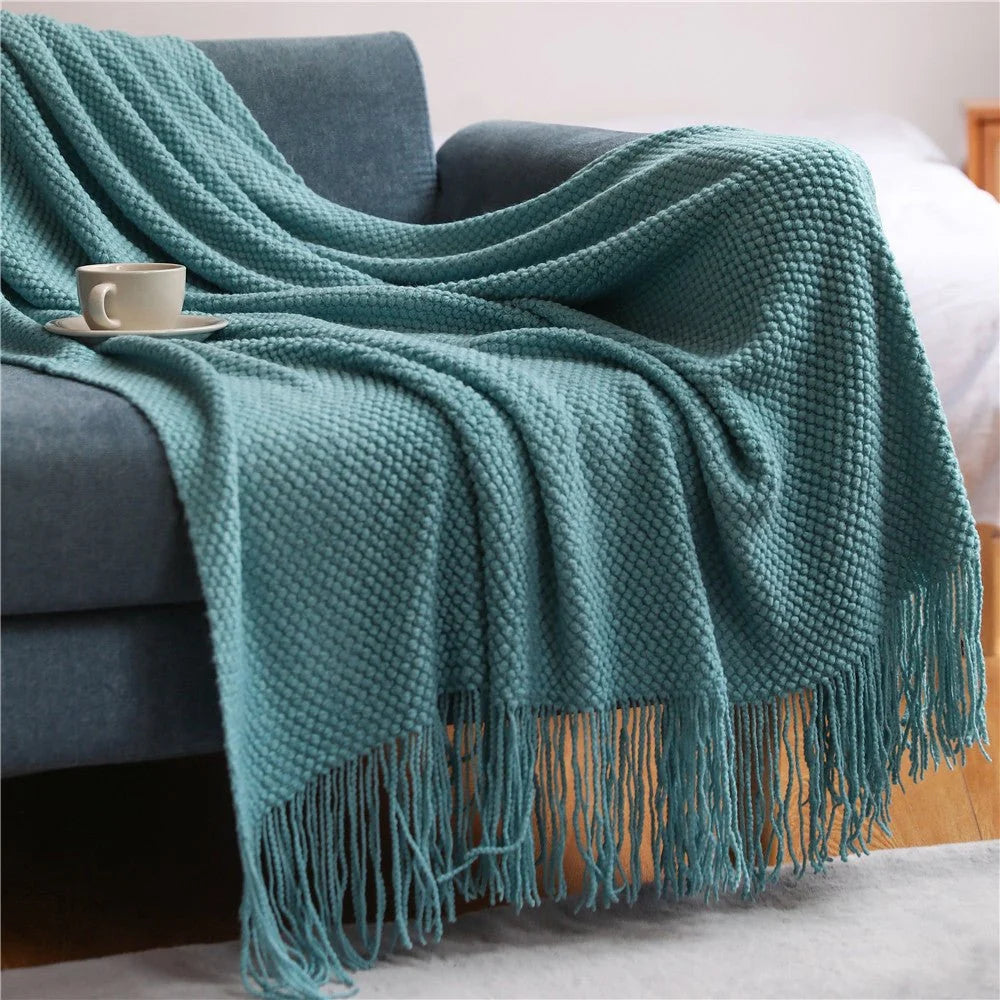 Throw Blanket Oversized Soft Knit Machine Washable