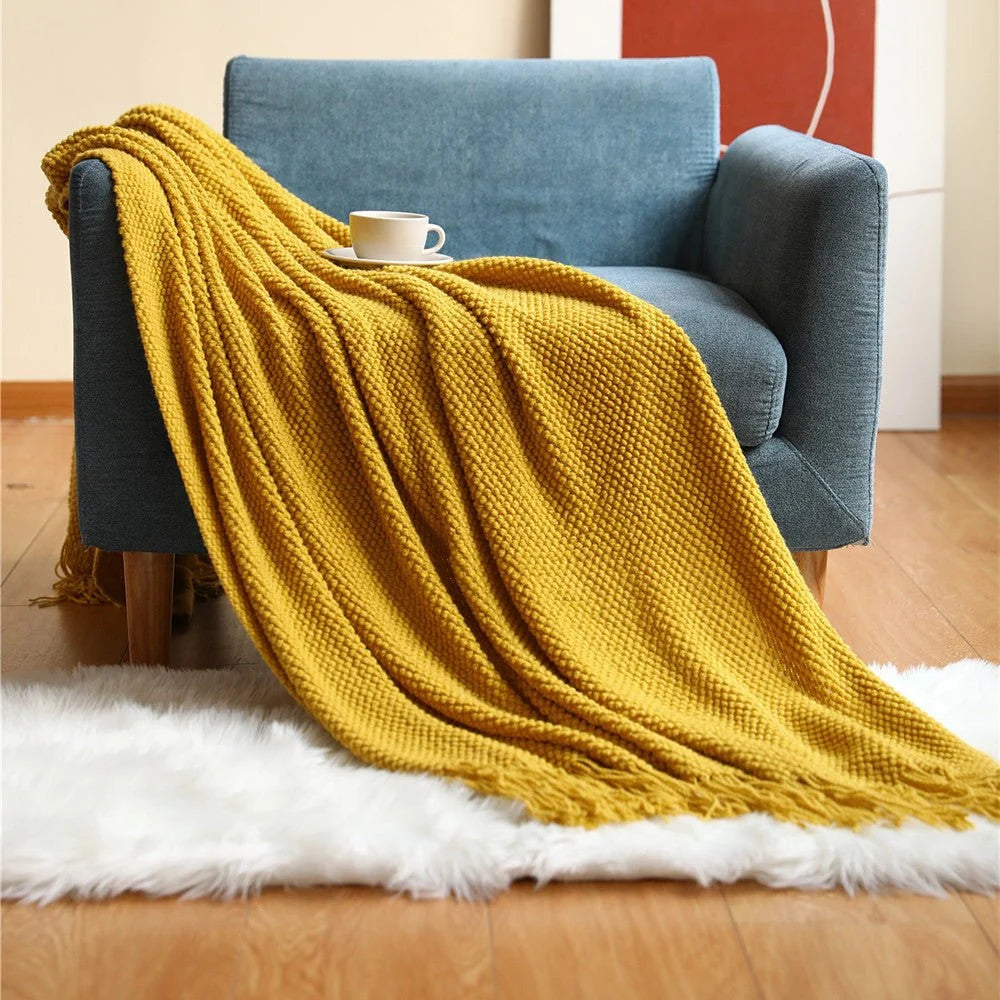 Throw Blanket Oversized Soft Knit Machine Washable