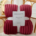 Throw Blanket Plush Flannel Fleece Wide Stripes