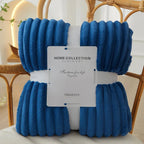 Throw Blanket Plush Flannel Fleece Wide Stripes