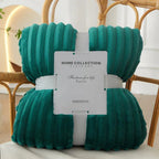 Throw Blanket Plush Flannel Fleece Wide Stripes