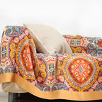 Throw Blanket Reversible Cooling Cotton & Moisture-Wicking
