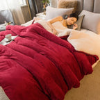 Throw Blanket Reversible Plaid Flannel & Fleece