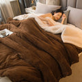 Throw Blanket Reversible Plaid Flannel & Fleece