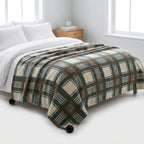 Throw Blanket Soft Fleece & Nordic Plaid