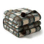 Throw Blanket Soft Fleece & Nordic Plaid