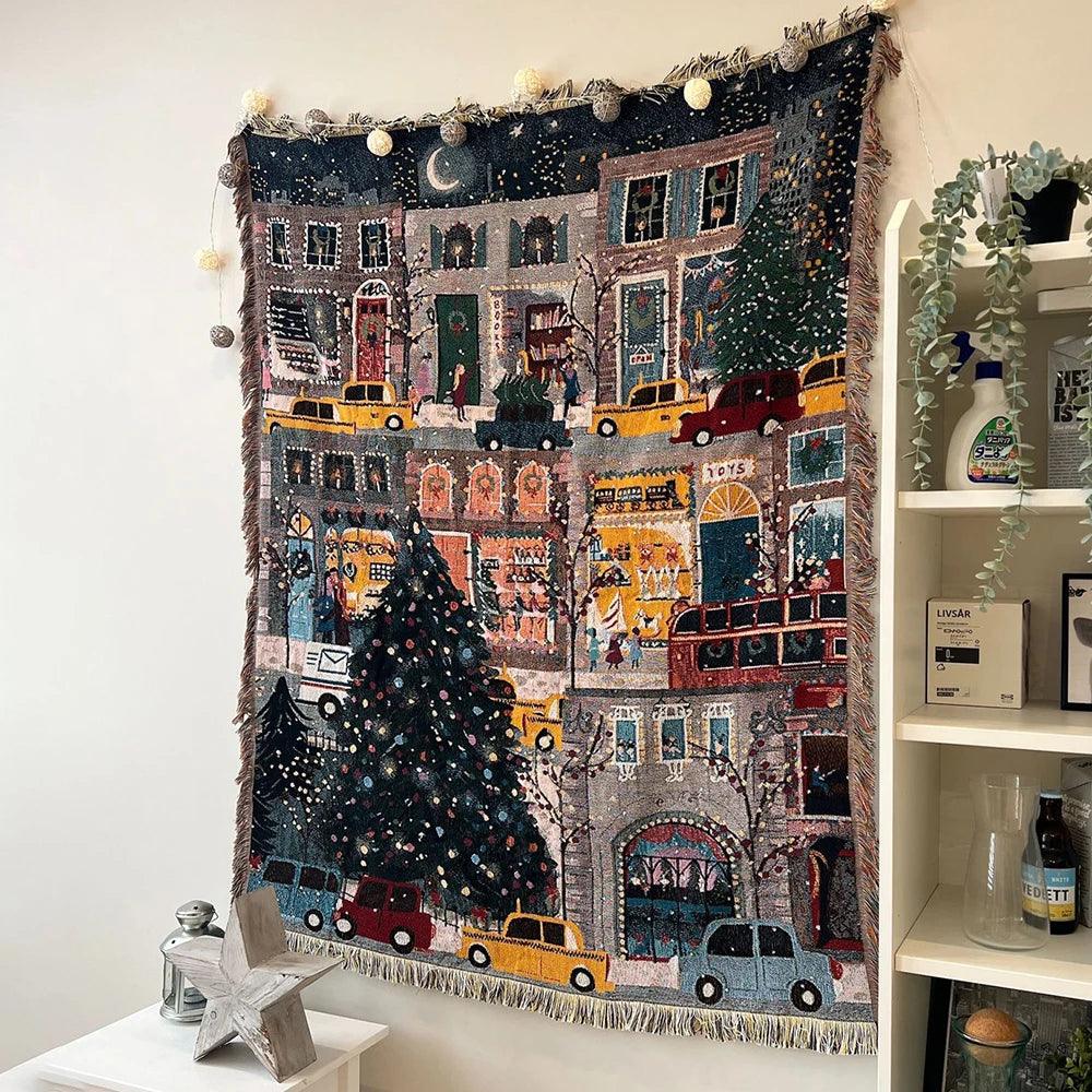 Throw Blanket Soft Fleece Nutcracker & Stars