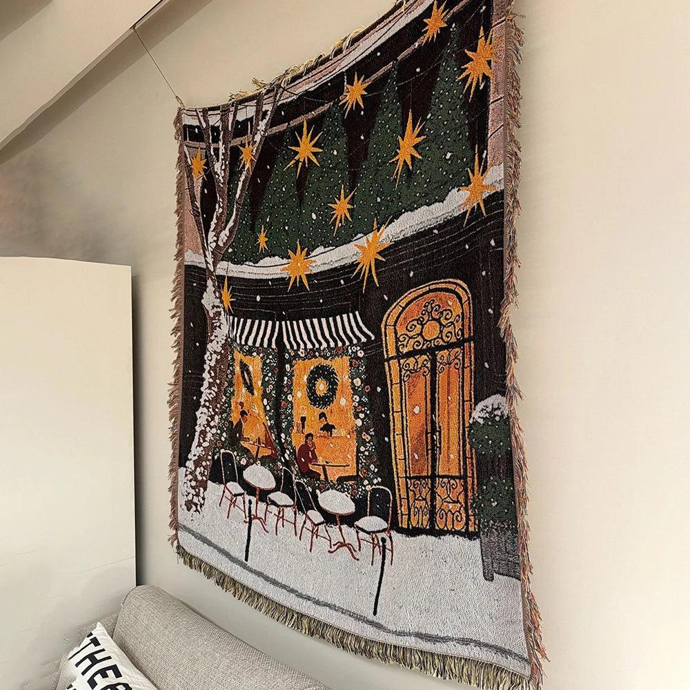 Throw Blanket Soft Fleece Nutcracker & Stars