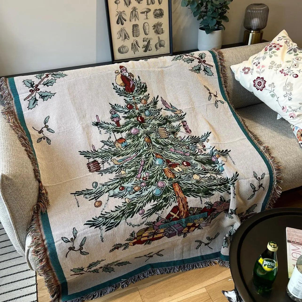Throw Blanket Soft Fleece Nutcracker & Stars