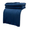 Throw Blanket Soft Ribbed Fleece All-Season Machine-Washable