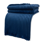 Throw Blanket Soft Ribbed Fleece All-Season Machine-Washable