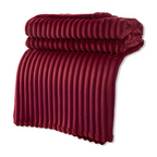 Throw Blanket Soft Ribbed Fleece All-Season Machine-Washable