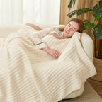 Throw Blanket Soft Ribbed Knit Lightweight & Machine Washable