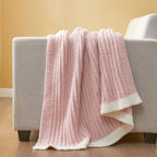 Throw Blanket Soft Ribbed Knit Lightweight & Machine Washable