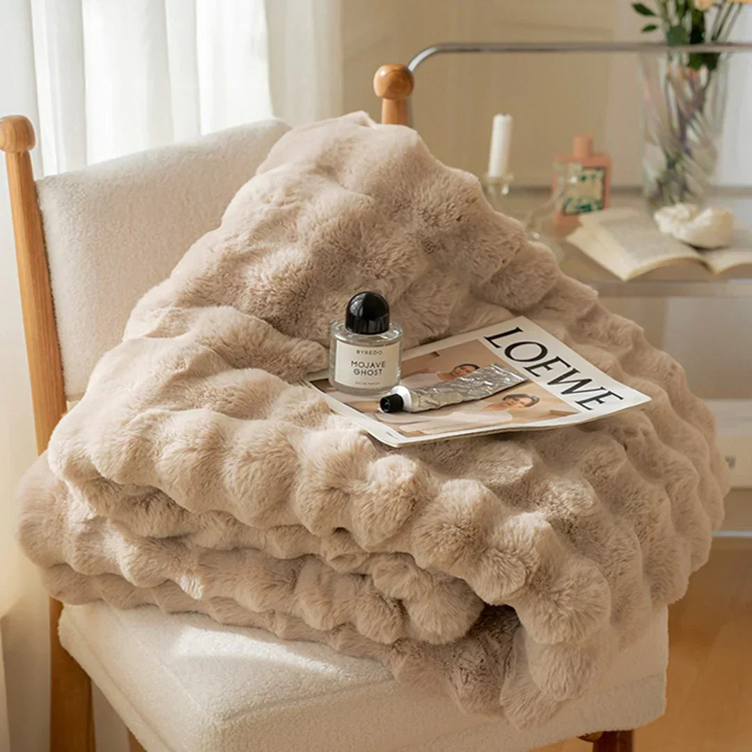 Throw Blanket Ultra-Soft Faux Fur Large 63 x 79