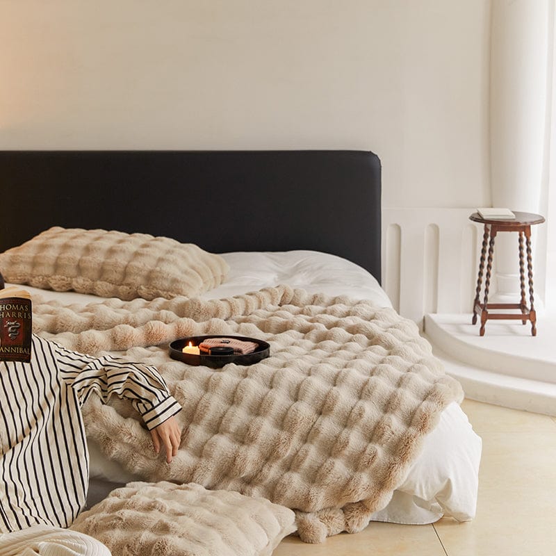 Throw Blanket Ultra-Soft Faux Fur Large 63 x 79