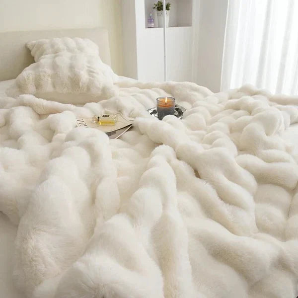 Throw Blanket Ultra-Soft Faux Fur Large 63 x 79