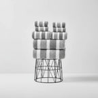Throw Blanket Ultra-Soft Microfiber Striped Knit Machine Washable